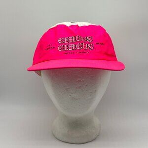 Vintage Circus Circus Hotel Casino Snapback Painters Hat Pink Reno Las Vegas
